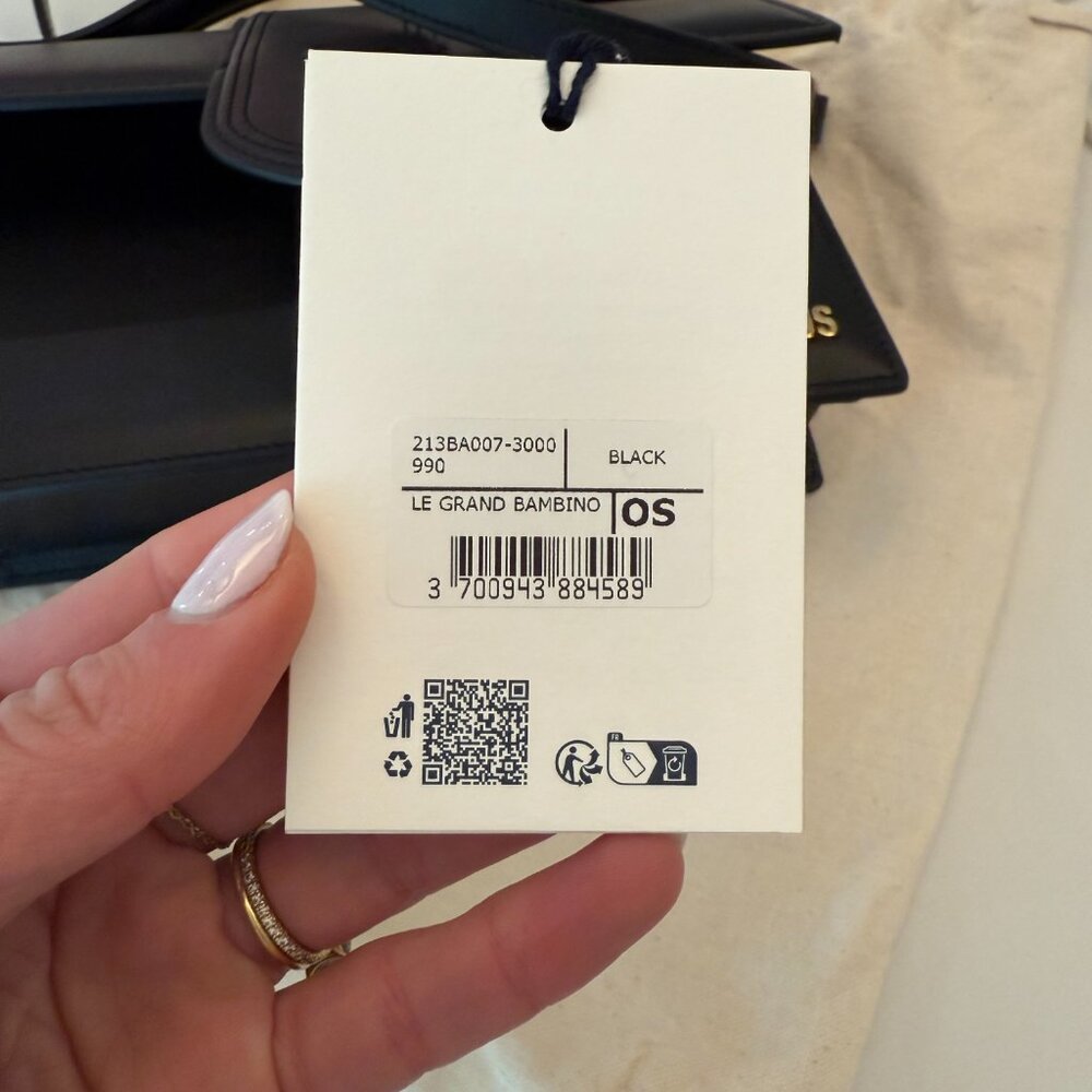 NWT Jacquemus Le Grand Large Bambino Handbag in Black - 40% OFF RETAIL - Picture 7 of 11